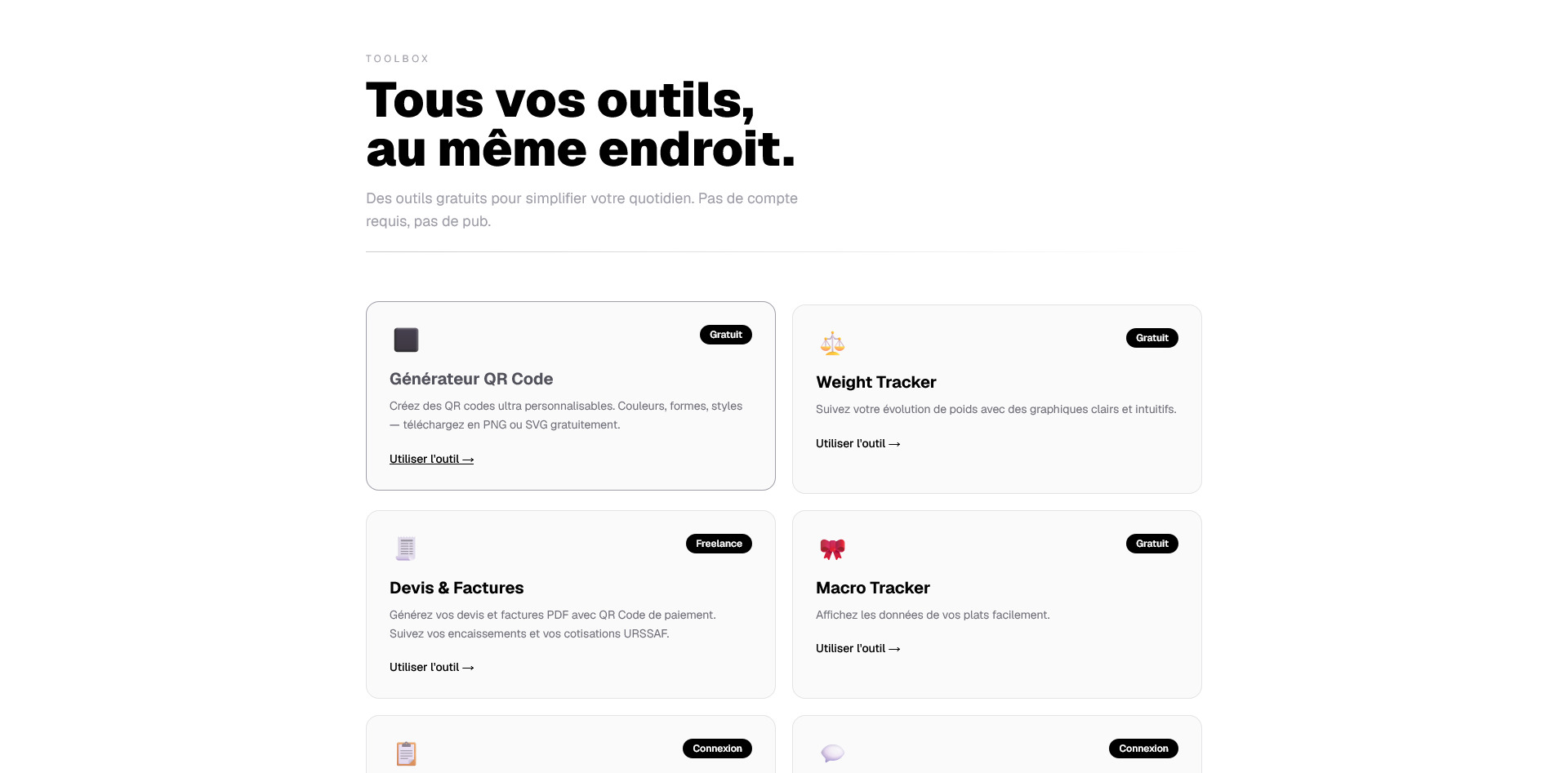 Toolbox - Utilitaires Gratuits